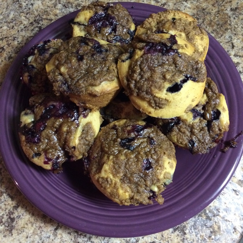 Blueberry Ginger Crumble&nbsp;Muffins