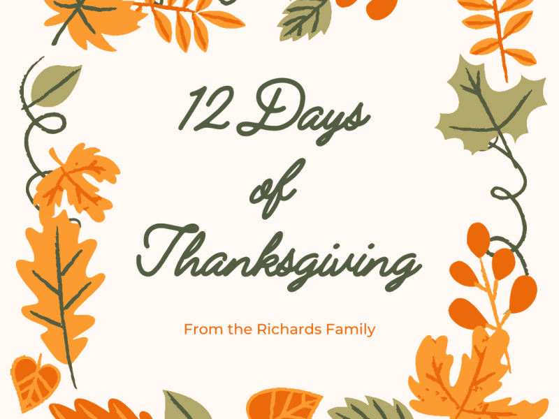 The 12 Days of Thanksgiving: A Tradition Filled With Giggles &&nbsp;Creativity
